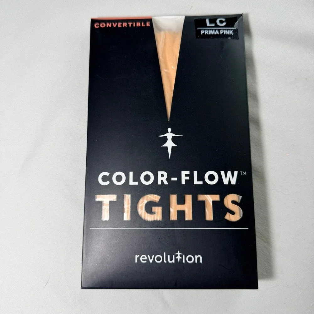 Revolution Color-Flow Convertible Dance Tights Prima Pink RD70002 Child LC New